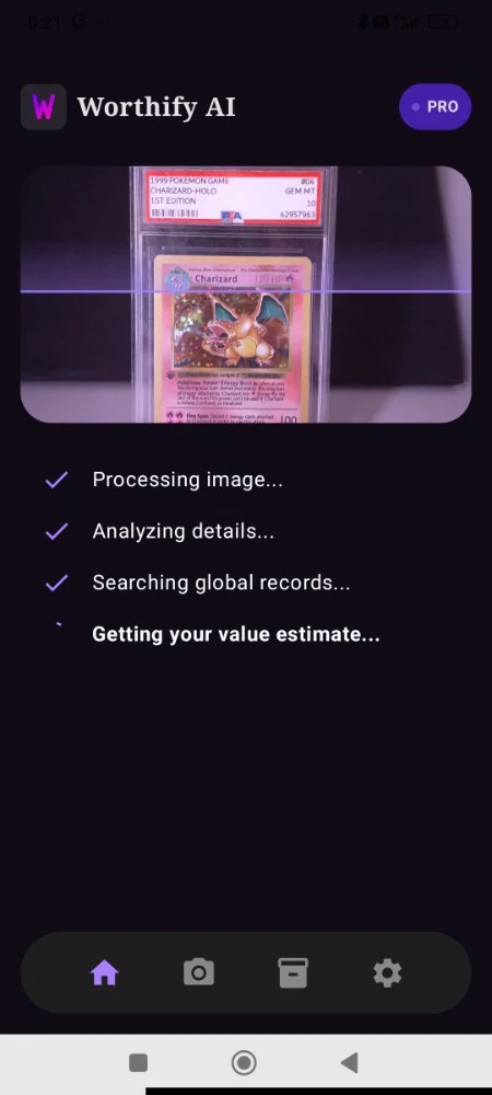 Worthify AI reference listings screen